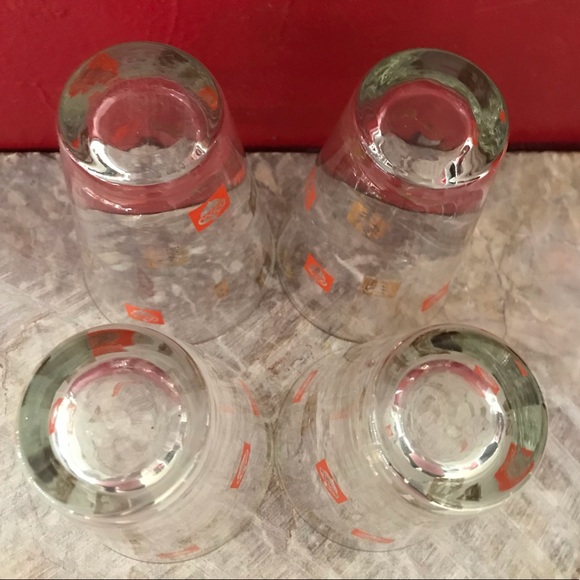 4 Retro Mid Century Modern Tumblers Glasses - Picture 6 of 9